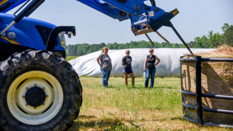 Lisa Glosson on her first day at the NC Women's Cattle Handling Workshop through NC State Extension