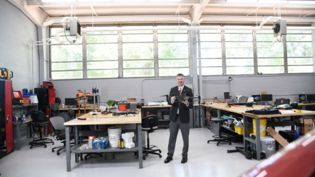 BAE department head Garey Fox in the newly renovated Wheeler Labs at CALS.