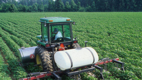 Tractor on a farm