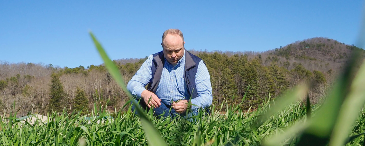 Jason Davis on his farm